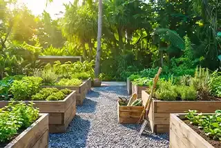 Herb Garden at Hero Leafsong Retreat